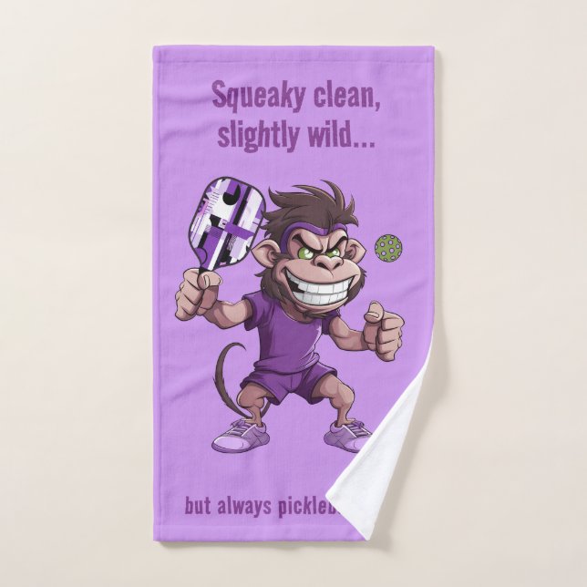 Toalha De Mão Pickleball SQUEAKY CLEAN, SLIGHTLY WILD (Toalha de mão)