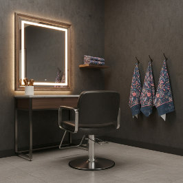 Toalha De Mão Portuguese folk hair icons — navy, blush & cream