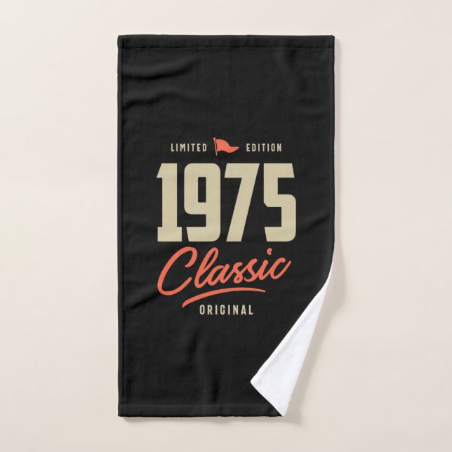 Toalha De Mão Presente clássico de aniversário de 1975 (Toalha de mão)