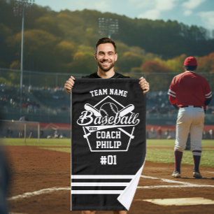 Toalha De Mão Presente da equipe do treinador de beisebol