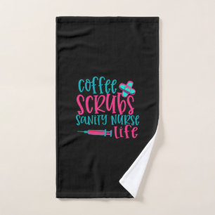 Toalha De Mão Presente de Enfermeira   Café Escrubs Enfermeiros 