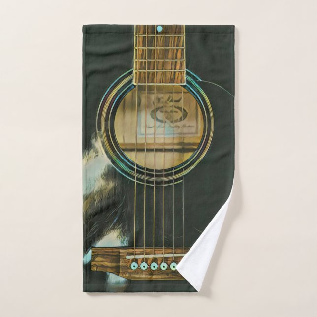 Toalha De Mão presente de guitarra clássico para pai (Toalha de mão)