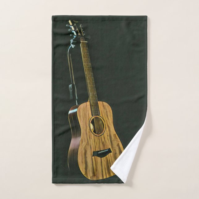 Toalha De Mão Presente guitarrista latino (Toalha de mão)