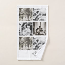 Toalha De Mão Presente Mínimo Elegante Floral Mãe