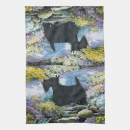 Toalha De Mão Presentes de Arte do Terrier Escocês
