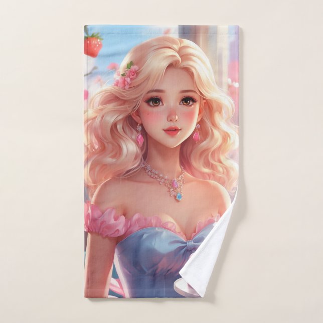 Toalha De Mão Princesa de aniversário (Toalha de mão)