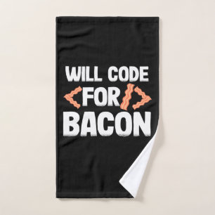 Toalha De Mão Programador Codificará Para Bacon