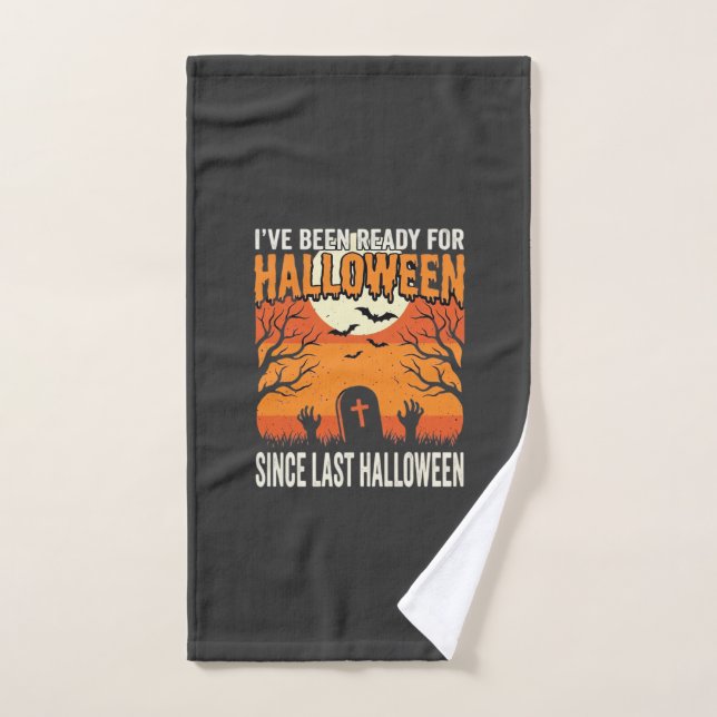 Toalha De Mão Pronto Para O Design De Cemitério De Halloween_1 (Toalha de mão)