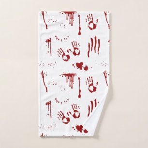 Toalha De Mão Psycho Bloodstains Splatter Bloody Handprint