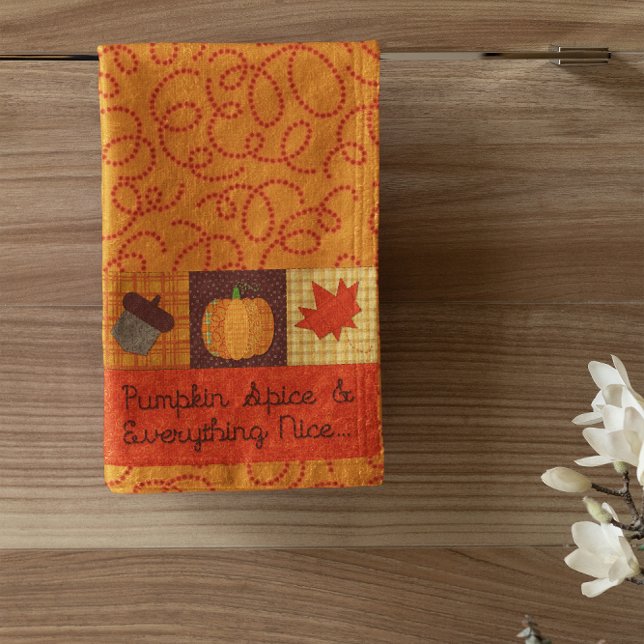 Toalha De Mão Pumpkin Spice e tudo de bom (Criador carregado)