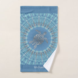 Toalha De Mão "Radiação da Tartaruga Prateada" | Mandala Tropica