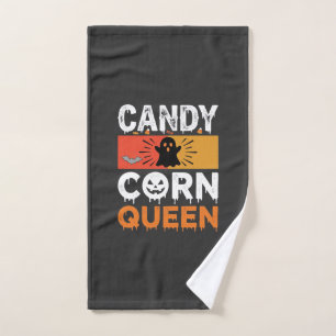 Toalha De Mão Rainha do Candy Corn Halloween SVG Design