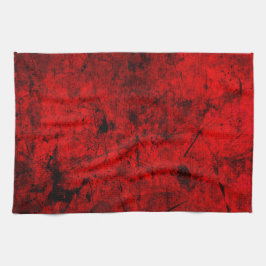 Toalha De Mão Red Black grunge abstrato digital art