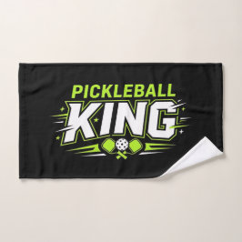 Toalha De Mão Rei do Pickleball Paddle Divertido de Pickleball