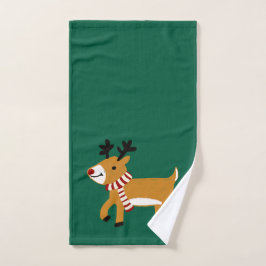 Toalha De Mão Rena de Natal