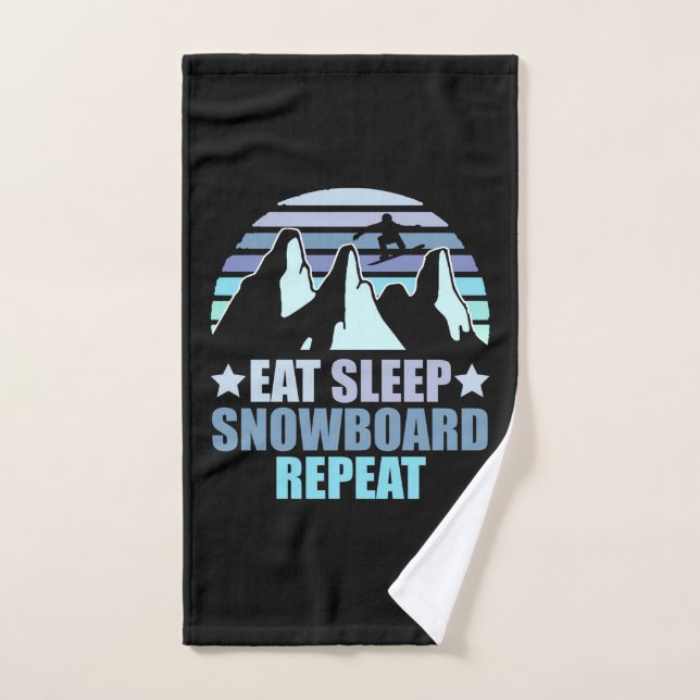 Toalha De Mão Repetir quadro de neve para dormir (Toalha de mão)