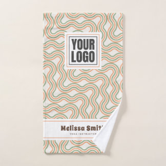 Toalha De Mão Retro Wavy Abstract Pattern Custom Hand Towel
