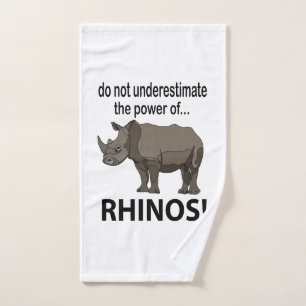 Toalha De Mão Rhinos Animal Funny Rhinos