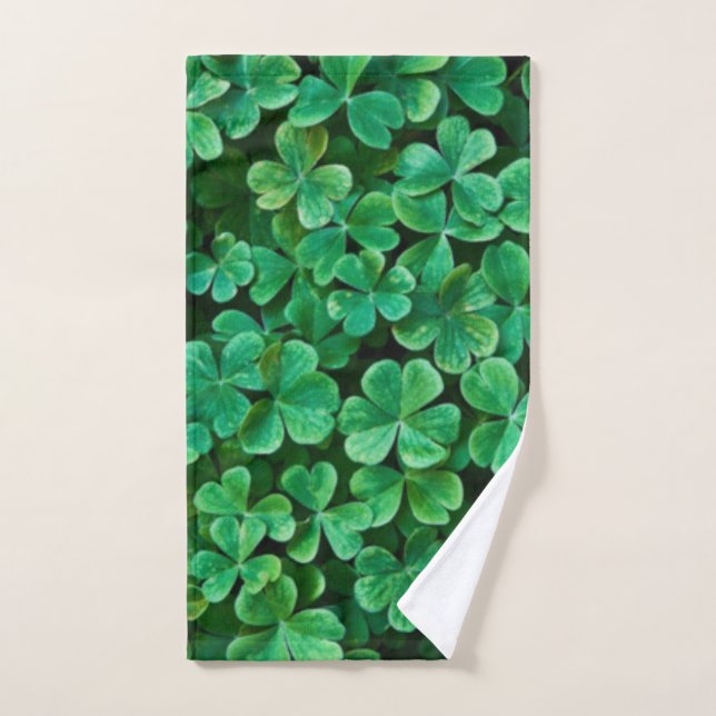 Toalha De Mão Rua, o Patch do Patrick Day Clover (Toalha de mão)