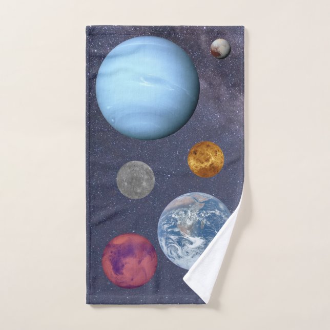 Toalha De Mão Seis planetas menores (Toalha de mão)