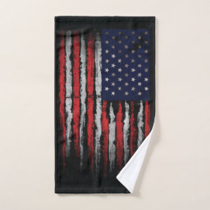 Toalha De Mão Sinalizador Grunge U.S.A