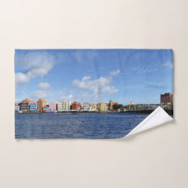 Toalha De Mão Skyline de Curaçao sem texto (customizável)