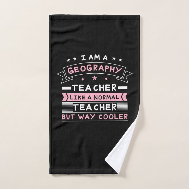 Toalha De Mão Sou Professora De Geografia (Toalha de mão)