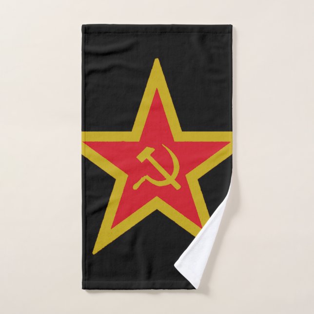 Toalha De Mão Soviet Union Communist Star Flag (Toalha de mão)