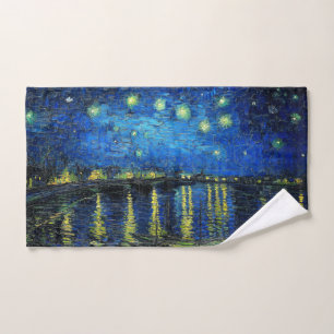 Toalha De Mão Starry Night Over the Rhone, por Vincent Van Gogh