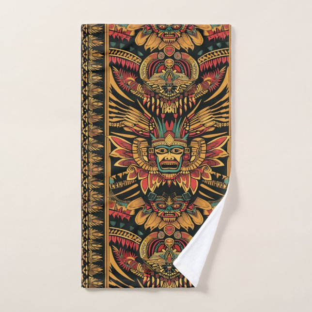 Toalha de Mão Tecida de Algodão Tecida "Aztec Drea (Toalha de mão)