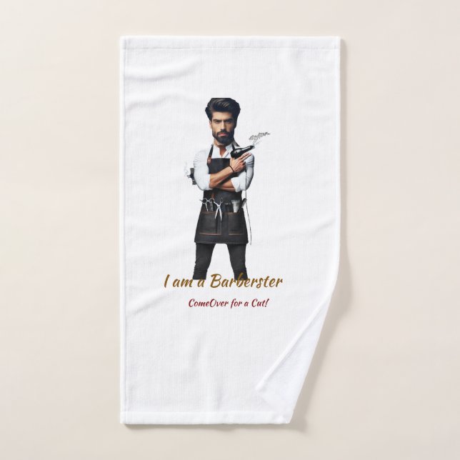 Toalha De Mão tema Toel Barber personalizável (Toalha de mão)