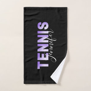 Toalha De Mão Tênis personalizadas Meninas Nome Roxo Trendência