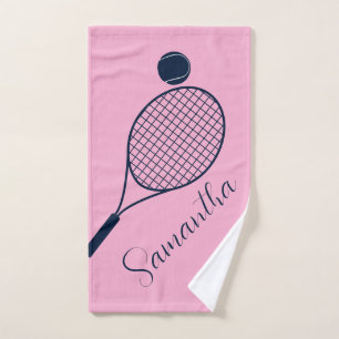 Toalha De Mão Tenis Personalizado Jogador de Tênis Elegant Scrip
