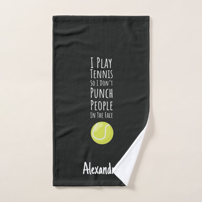 Toalha De Mão Tennis Towels Personalized Funny Player Gifts  (Toalha de mão)