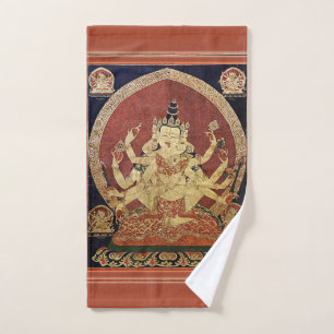 Toalha De Mão Thangka tibetana de Guhyasamaja Akshobhyavajra