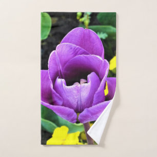 Toalha De Mão Toalha da Mão da Tulipa Roxa