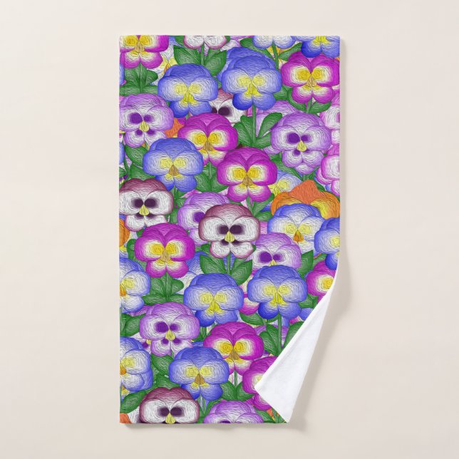 Toalha De Mão Toalha da Mão Pansies (Toalha de mão)