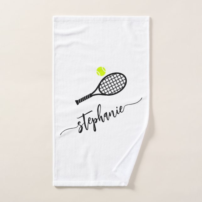 Toalha De Mão Toque de Mão Personalizada do Nome do Script de Tê (Toalha de mão)