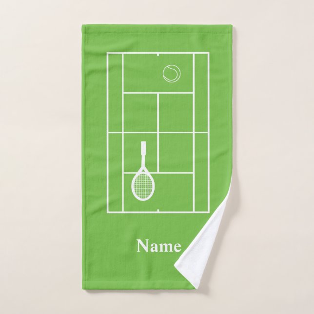 Toalha De Mão Toque de Tênis da tênis da Corte Personalizada (Toalha de mão)