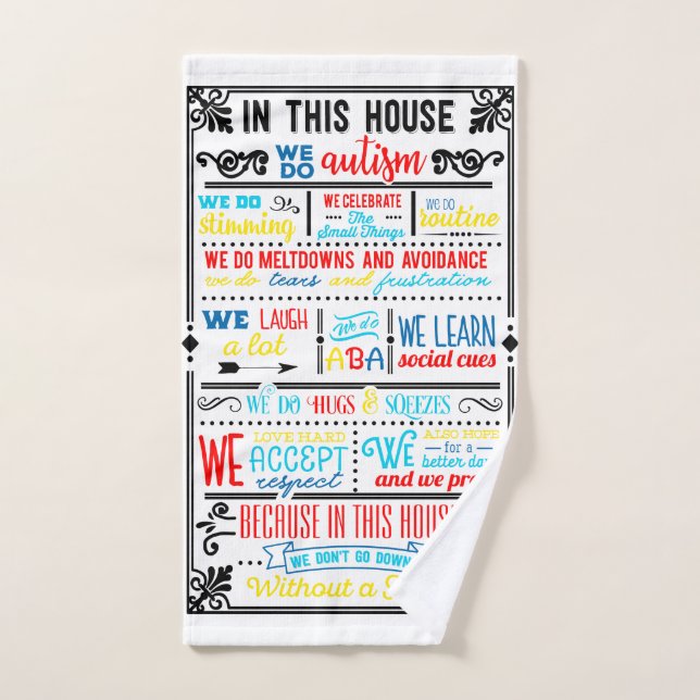 Toalha De Mão Torre de Sensibilização do Autismo (Toalha de mão)