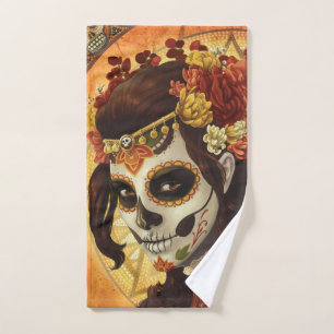 Toalha De Mão Travesseiro decorativo Dia De Los Muertos