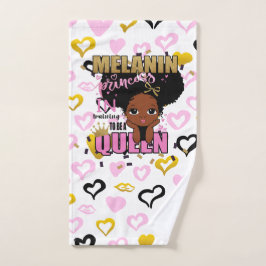 Toalha De Mão Treinamento da Princesa Melanina para Ser a Rainha
