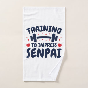 Toalha De Mão Treinamento para Imprimir Animação de Senpai