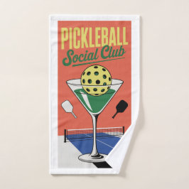 Toalha De Mão Tribunal de Retros do Clube Social de Picleball