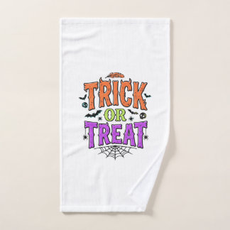 Toalha De Mão Trick Halloween Tratamento Engraçado Teia de Aranh