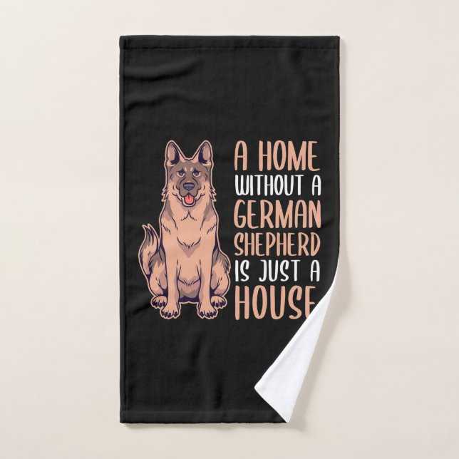 Toalha De Mão Uma Casa Sem German shepherd É Uma Casa (Toalha de mão)