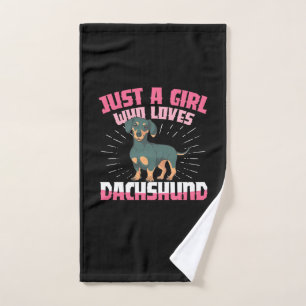 Toalha De Mão Uma garota que ama Dachshund