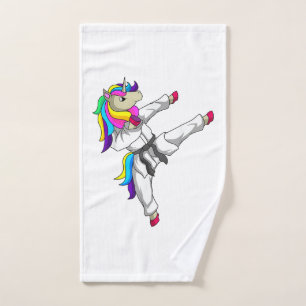Toalha De Mão Unicórnio de Taekwondo Estudante de Arte Marcial T