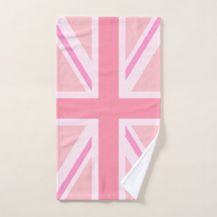 Toalha De Mão Union Jack cor-de-rosa/bandeira