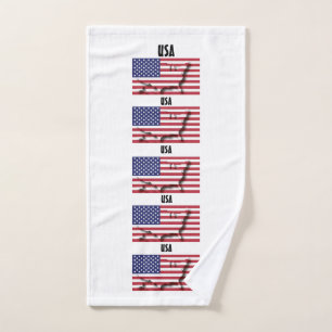 Toalha De Mão USA AMERICA FLAG Personalizado 5 Foto